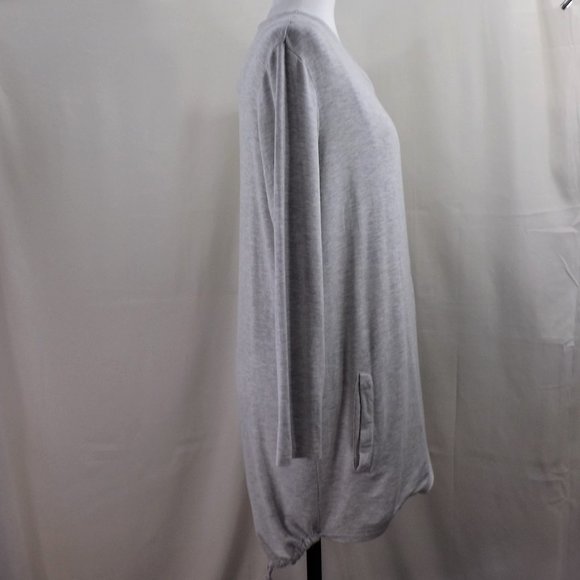 cupcakes & cashmere Grey Haze Viscose Wrap w Tux Tails Cape Wrap Jacket Coat M - Picture 10 of 16